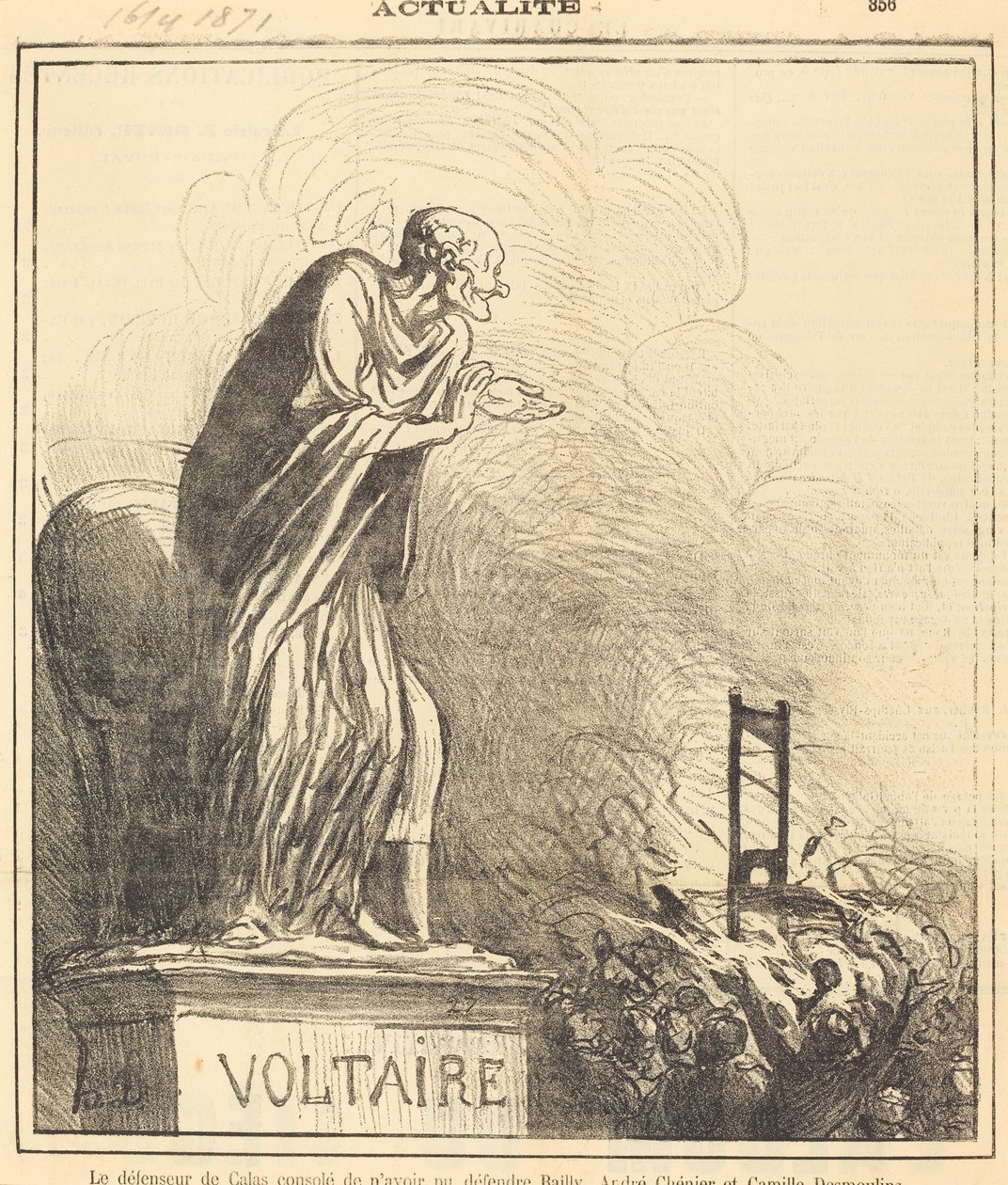The Defender of Calas Consoled by Honoré Daumier