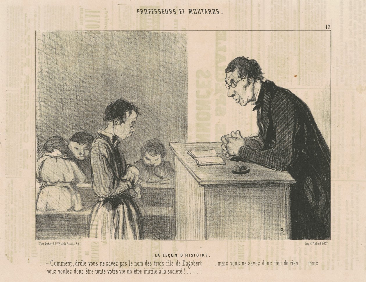 The History Lesson by Honoré Daumier