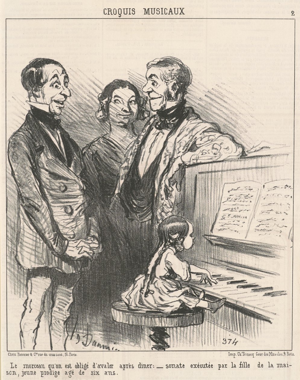 The Piece We Are Forced to Swallow... by Honoré Daumier