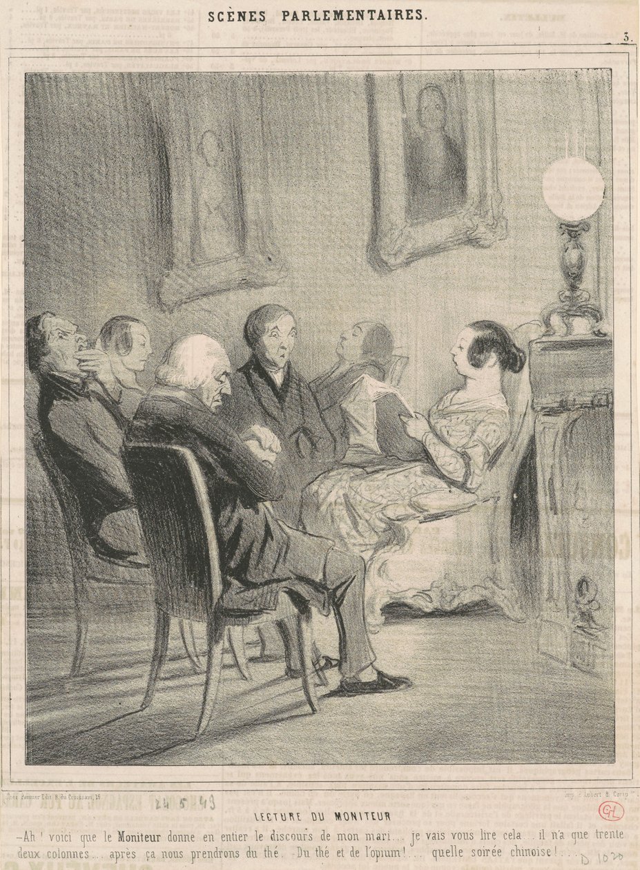 Reader of the Monitor by Honoré Daumier