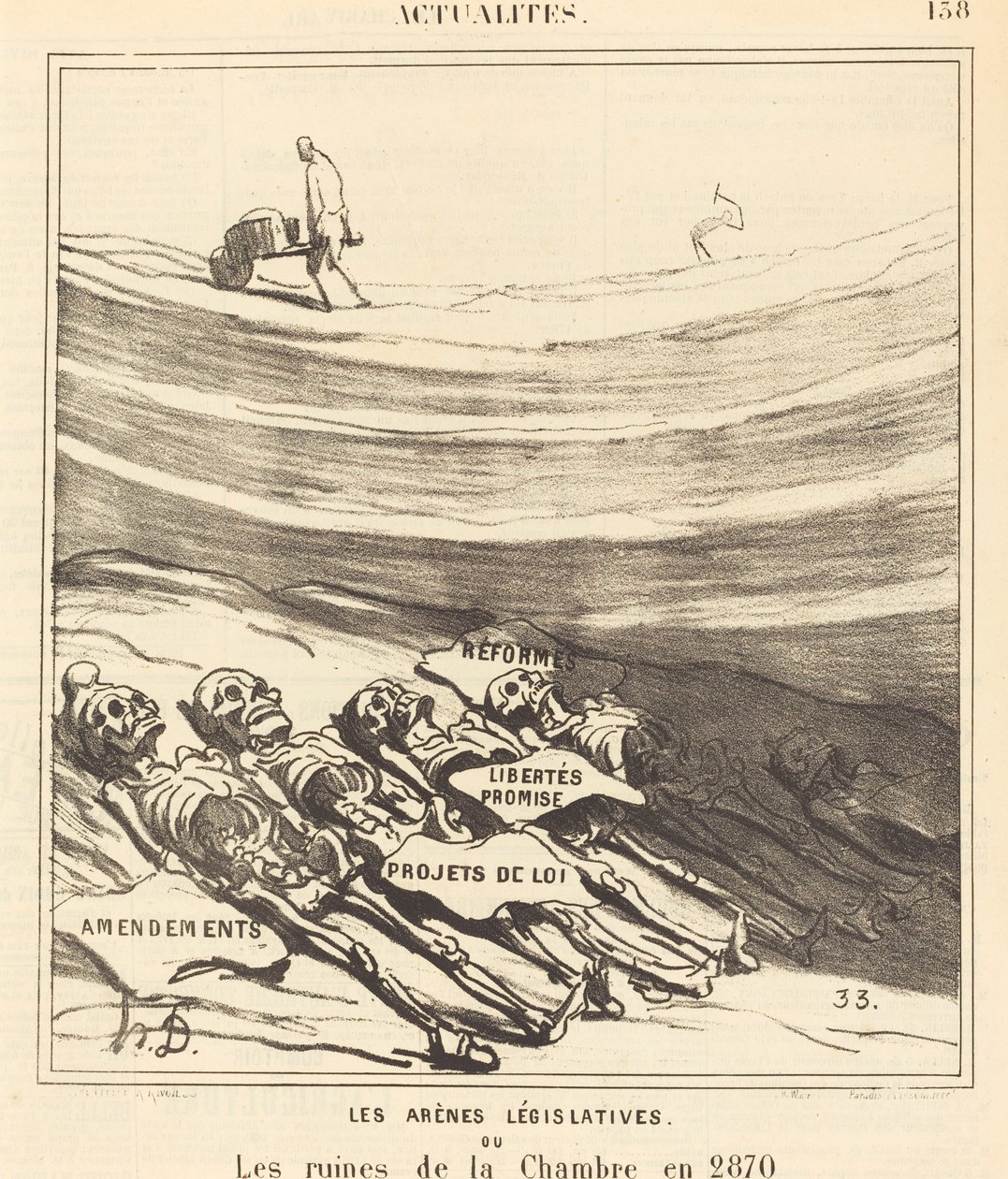 The Legislative Arenas by Honoré Daumier
