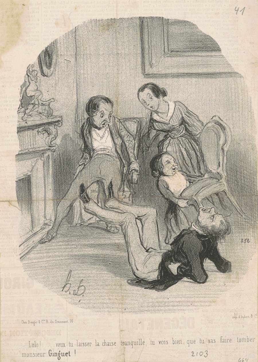 Lolo!... Will You Leave the Chair Alone... by Honoré Daumier