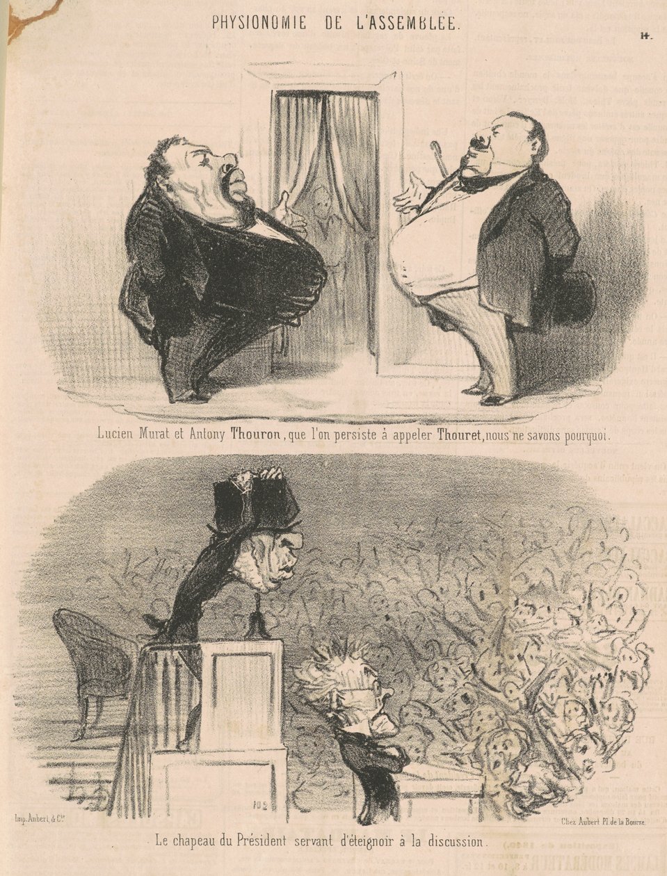 Lucien Murat and Antony Thouron by Honoré Daumier