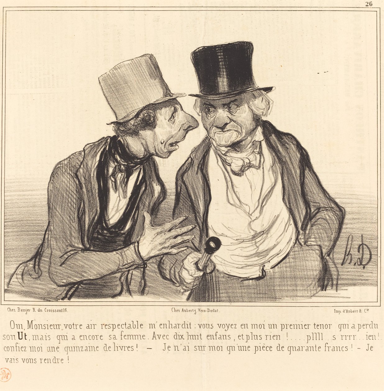 Yes, Sir, Your Respectable Air Emboldens Me... by Honoré Daumier