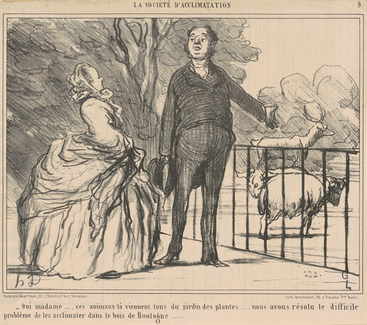 Yes Madam ... These Animals... by Honoré Daumier