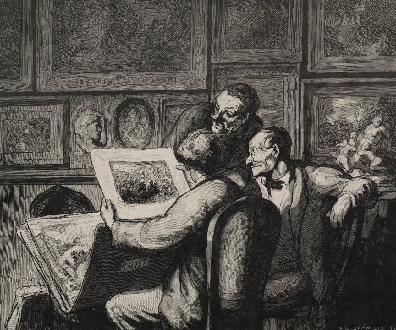 Print Enthusiasts by Honoré Daumier