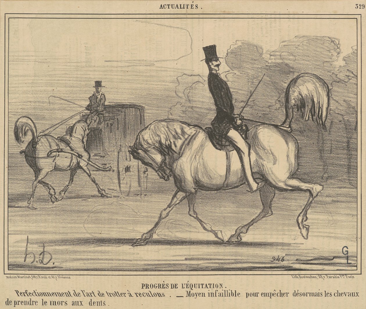 Progress of Horsemanship by Honoré Daumier