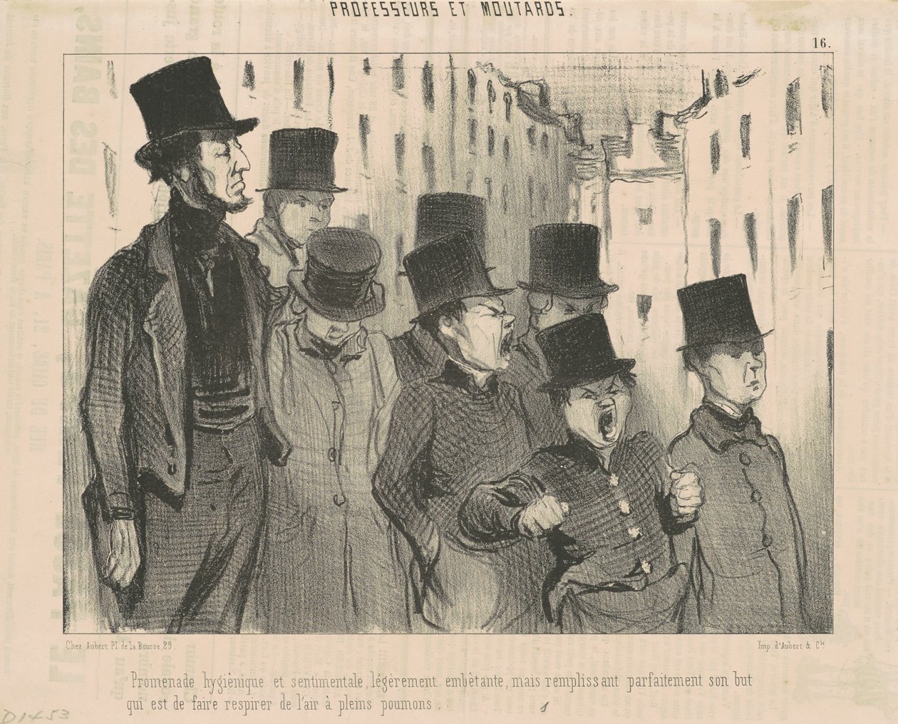 Hygienic and Sentimental Walk by Honoré Daumier