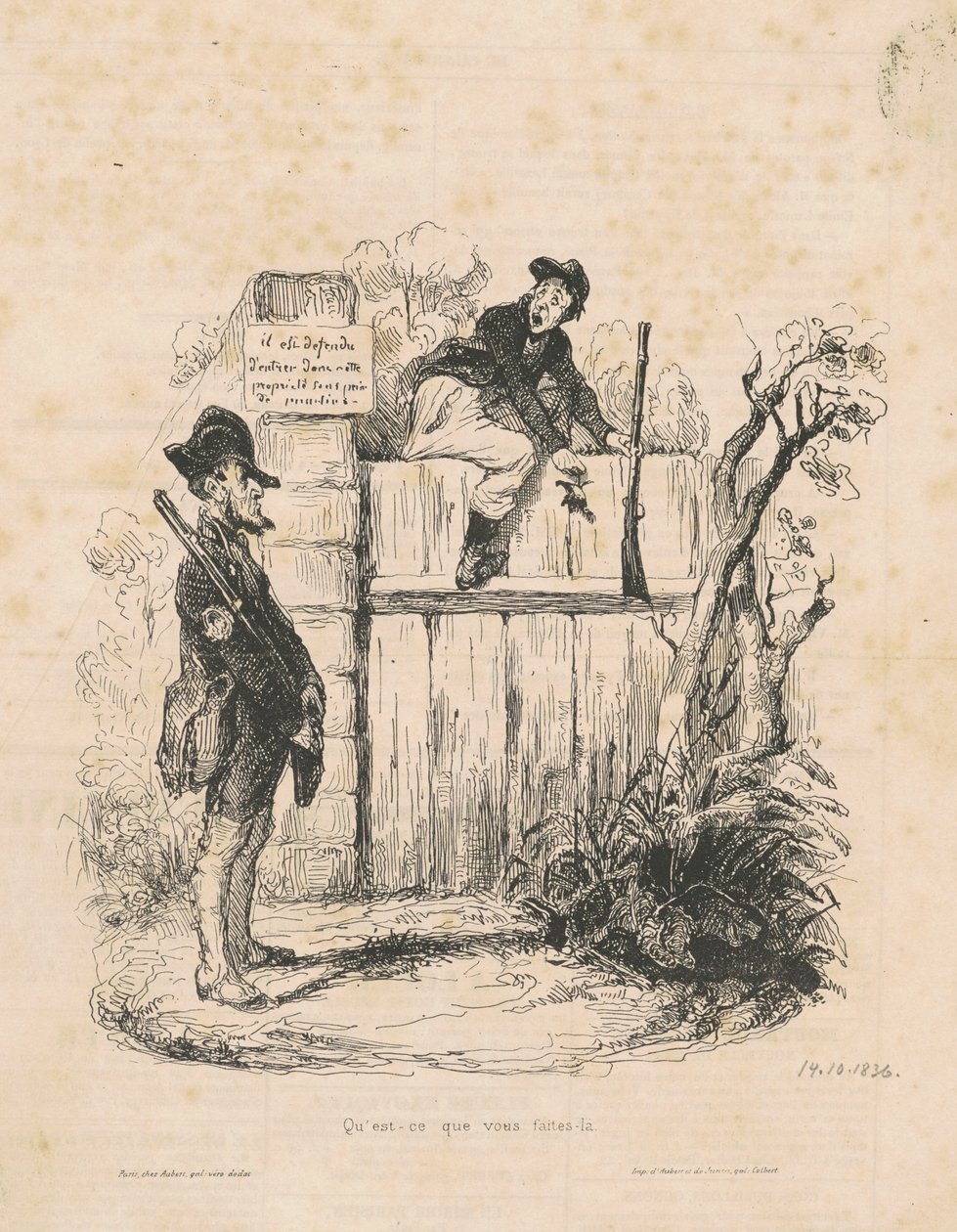 What are you doing there... by Honoré Daumier