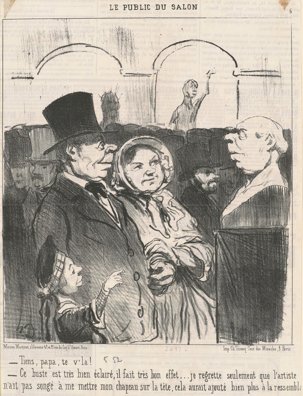 Look, Dad, Here You Are! by Honoré Daumier