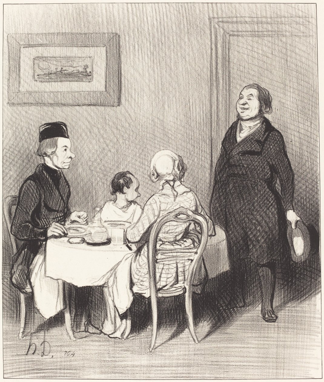 A Friend is a Crocodile... by Honoré Daumier