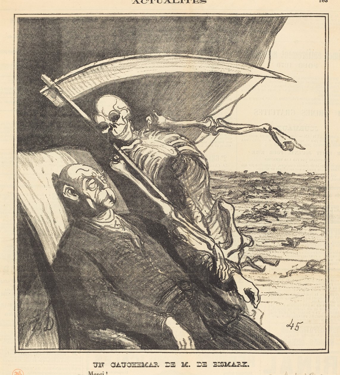 A Nightmare of Mr. Bismarck by Honoré Daumier