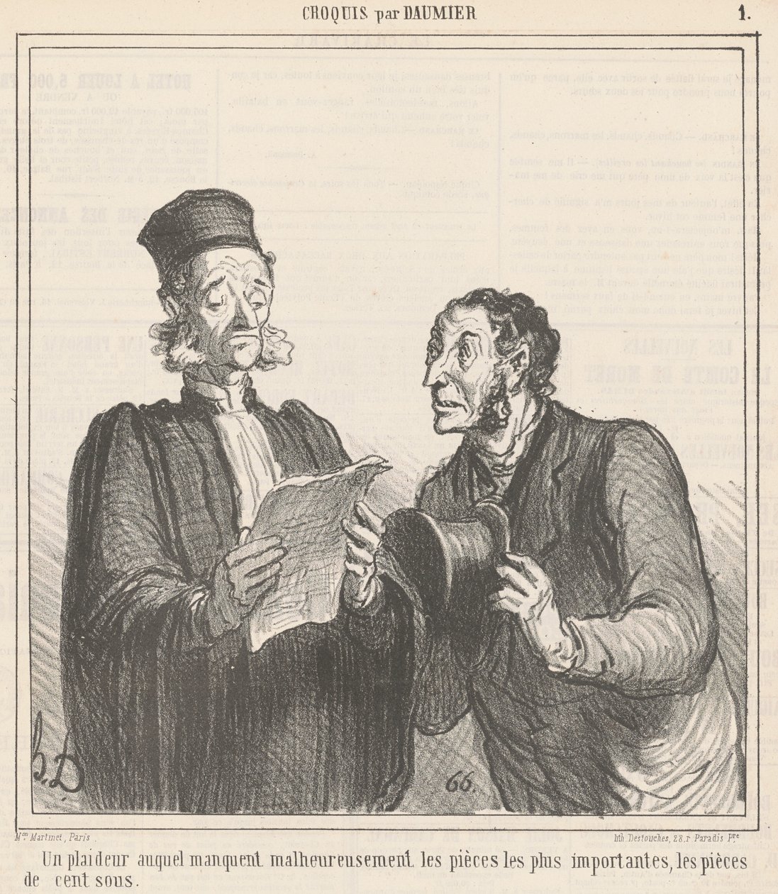 A litigator who lacks... by Honoré Daumier