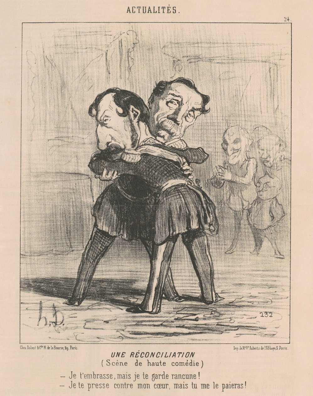 A Reconciliation, Scene of High Comedy by Honoré Daumier