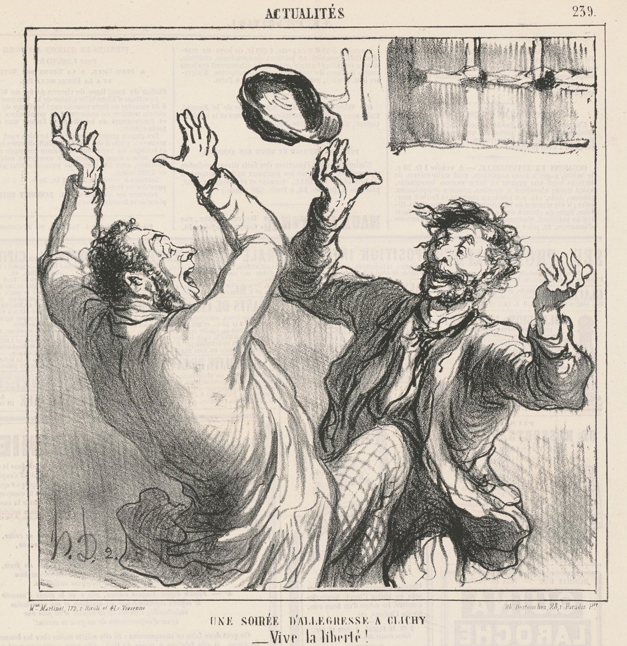 An Evening of Joy in Clichy by Honoré Daumier
