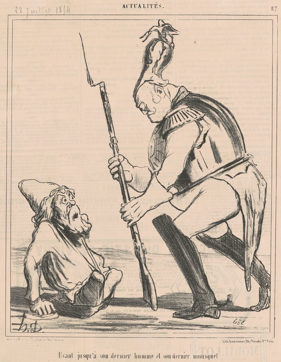 Using Until His Last Man by Honoré Daumier