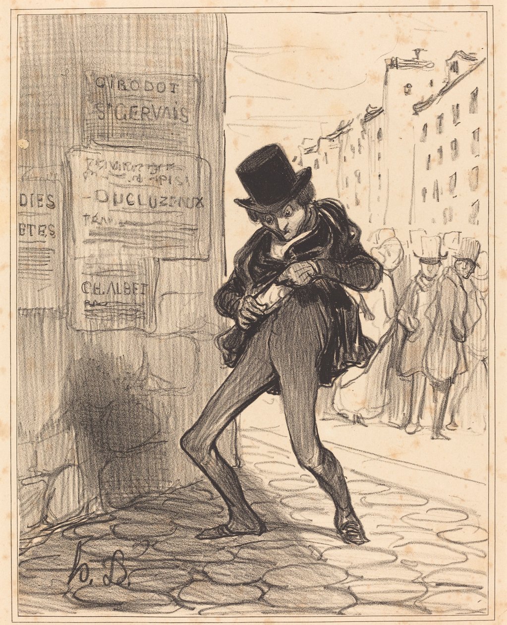 Stolen!... Empty Pocket Street... by Honoré Daumier