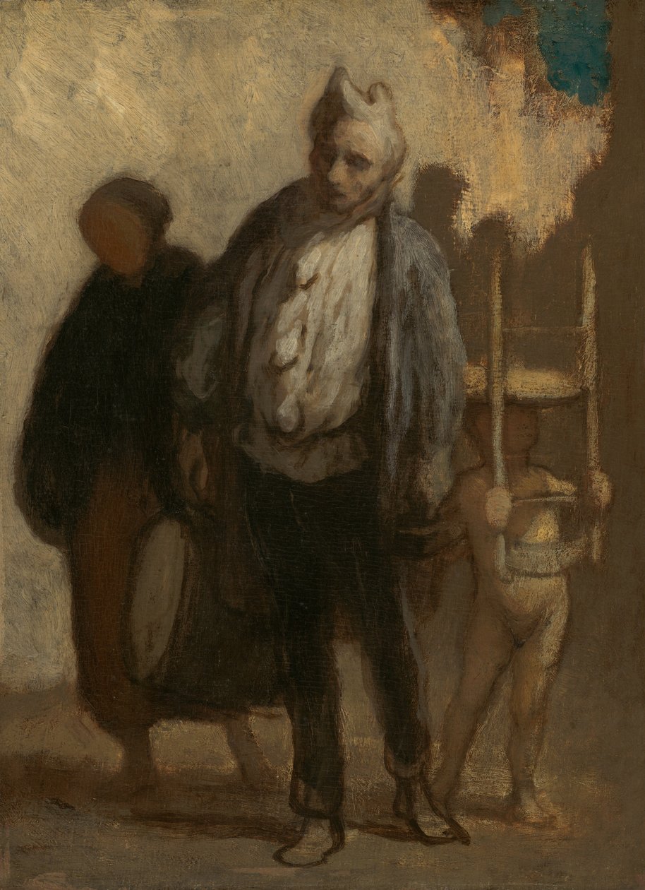 Wandering Saltimbanques by Honoré Daumier