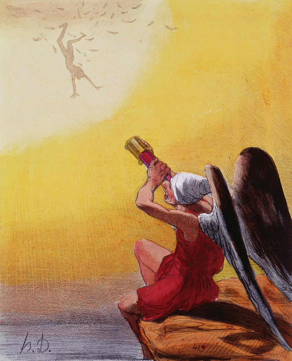 The Fall of Icarus by Honoré Daumier