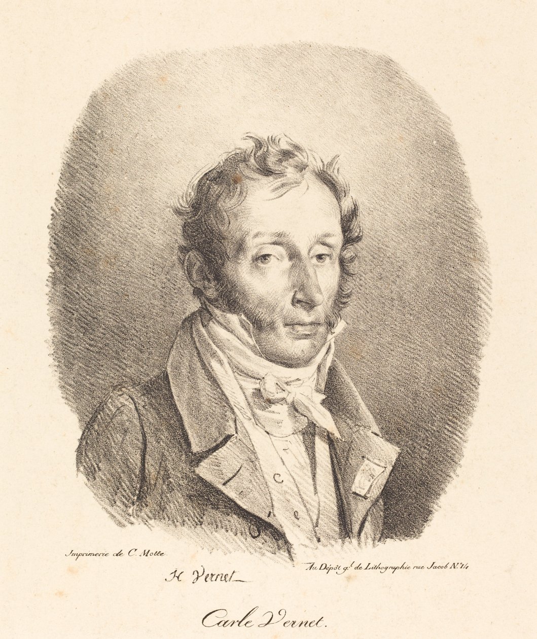 Bust of Carle Vernet by Emile Jean Horace Vernet