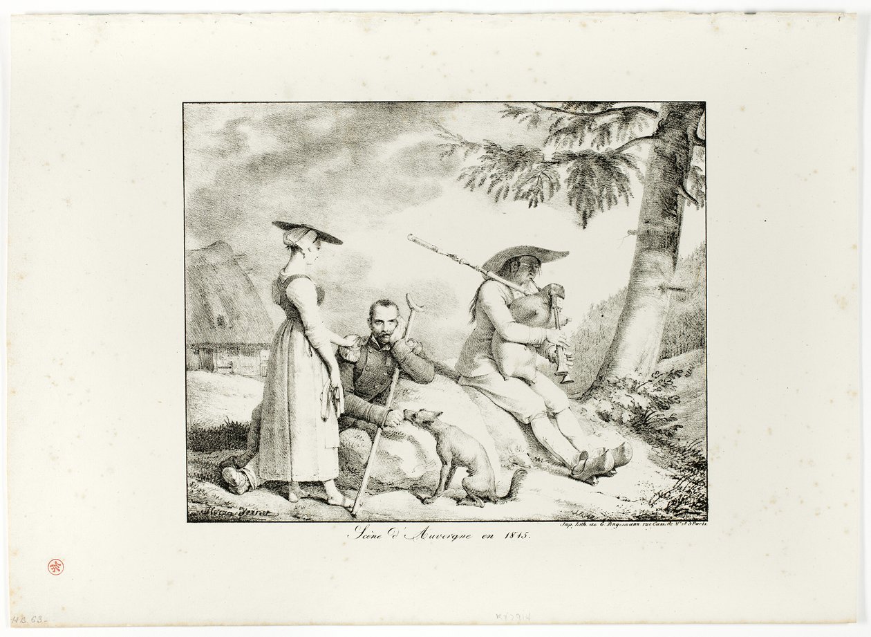 Scene of Auvergne in 1845 by Emile Jean Horace Vernet