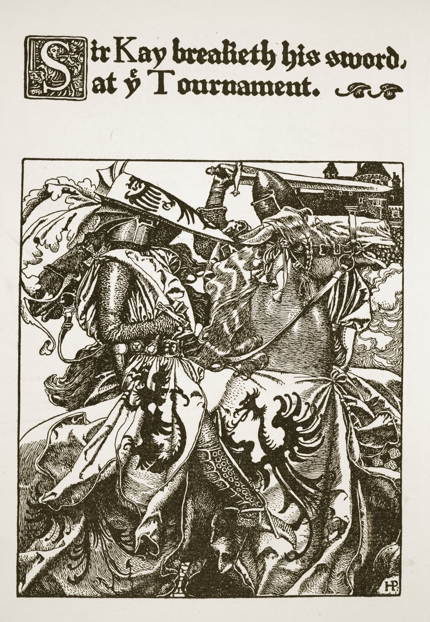 Sir Kay Breaketh His Sword at Ye Tournament, Illustration from 