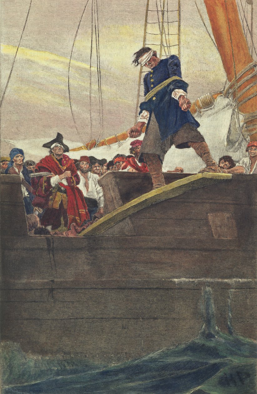 Walking the Plank, engraved by Anderson by Howard Pyle