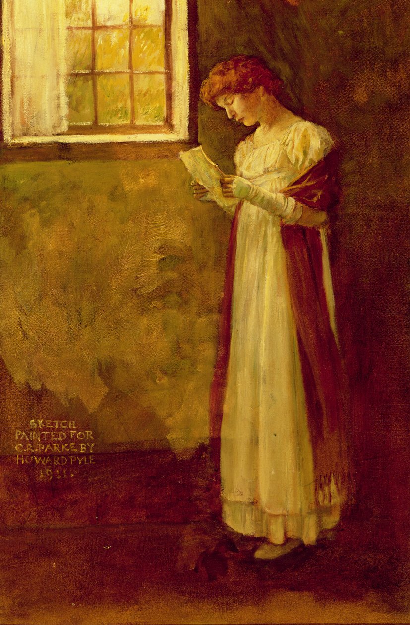 Untitled (Woman by a Window) by Howard Pyle