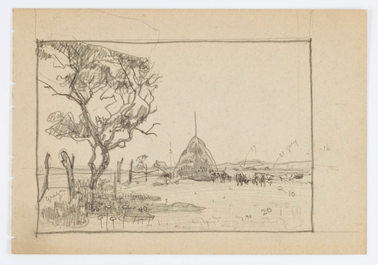 Untitled (Tree with Hayrick) by Howard Russell Butler