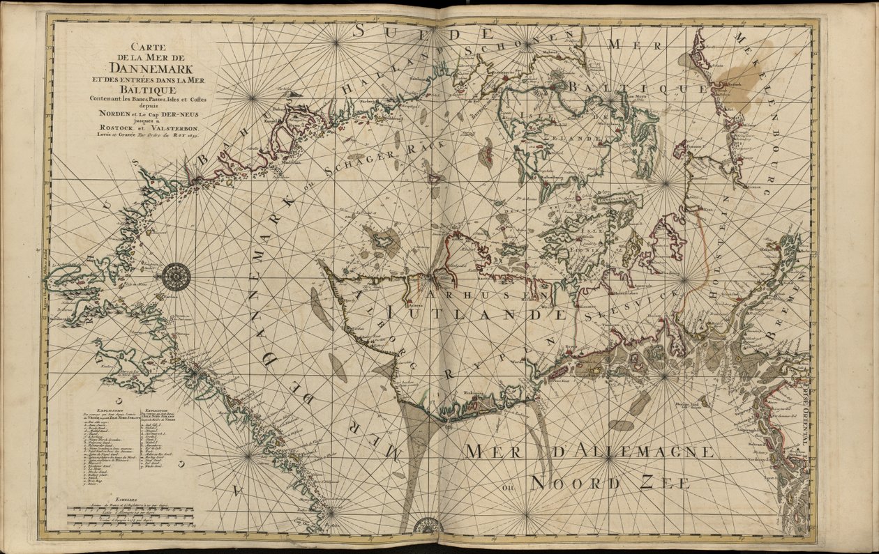 Map of the Sea of Denmark by Hubert Jaillot