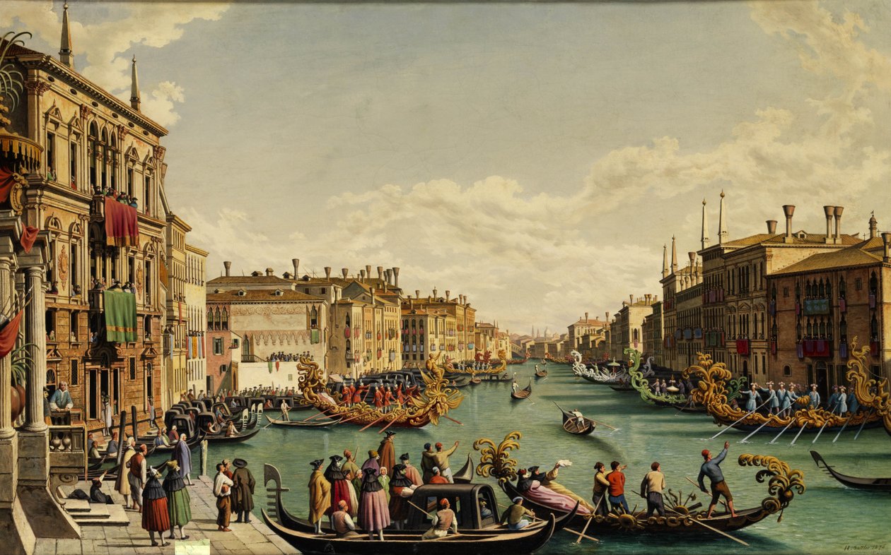 The Redentore Feast in Venice by Hubert Sattler