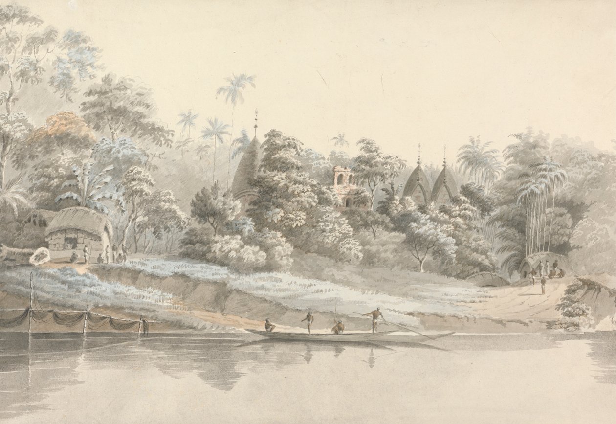 Village at Colna (India) by Hubert Cornish