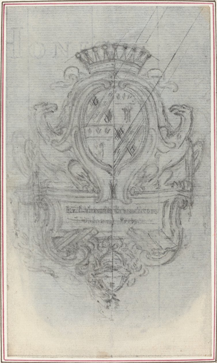 Coat of Arms with Two Eagles by Hubert Francois Gravelot