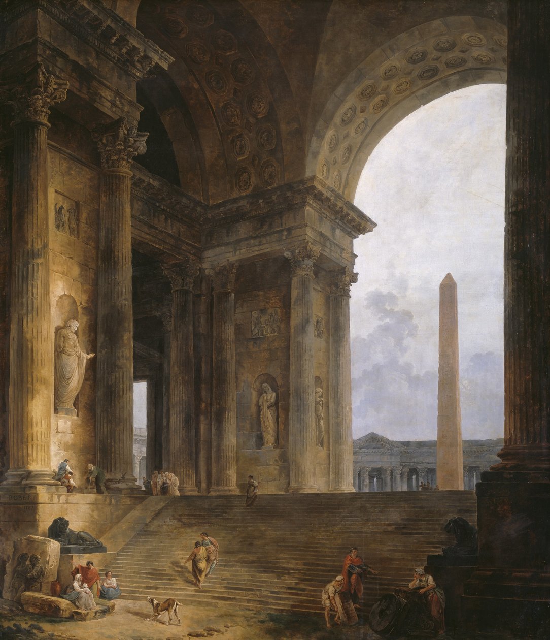 The Obelisk by Hubert Robert