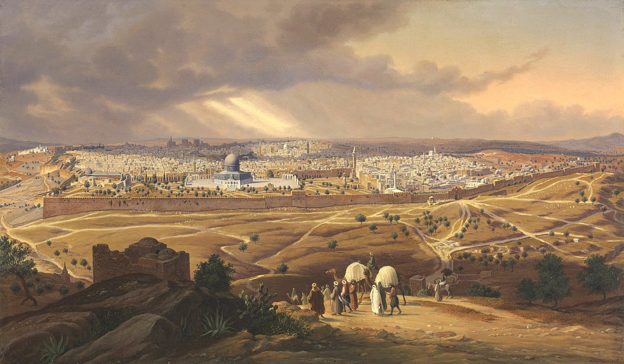 View of Jerusalem by Hubert Sattler