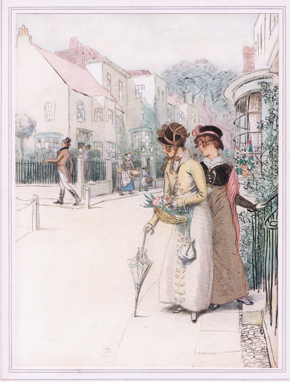 Phoebe: You Know How Gallantly He Swings His Cane by Hugh Thomson