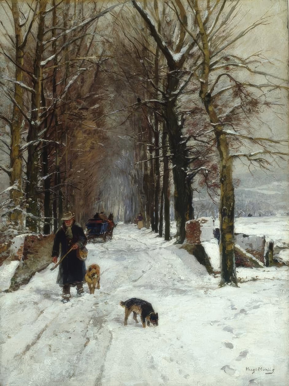 Winter on Grafenberger Allee by Hugo Muhlig