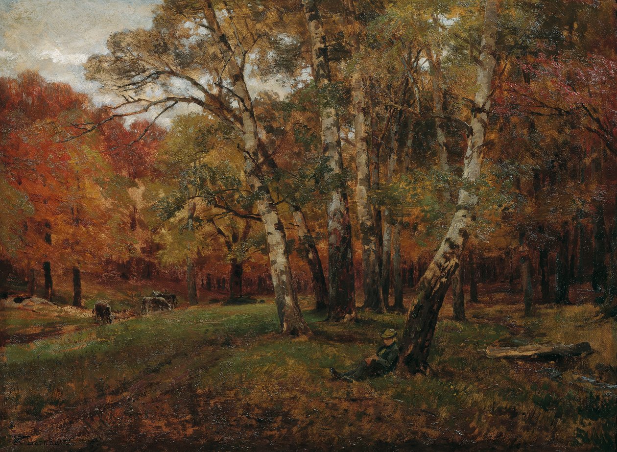 Landscape with Birches by Hugo Darnaut