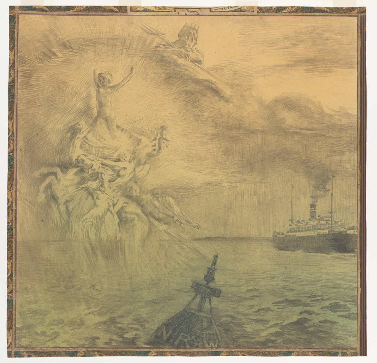 Seafaring. Design for a Mural in Rotterdam by Huib Luns