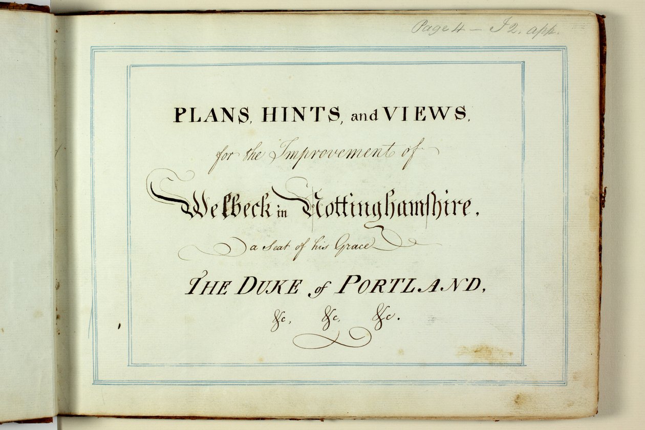 Red Book: Welbeck by Humphry Repton