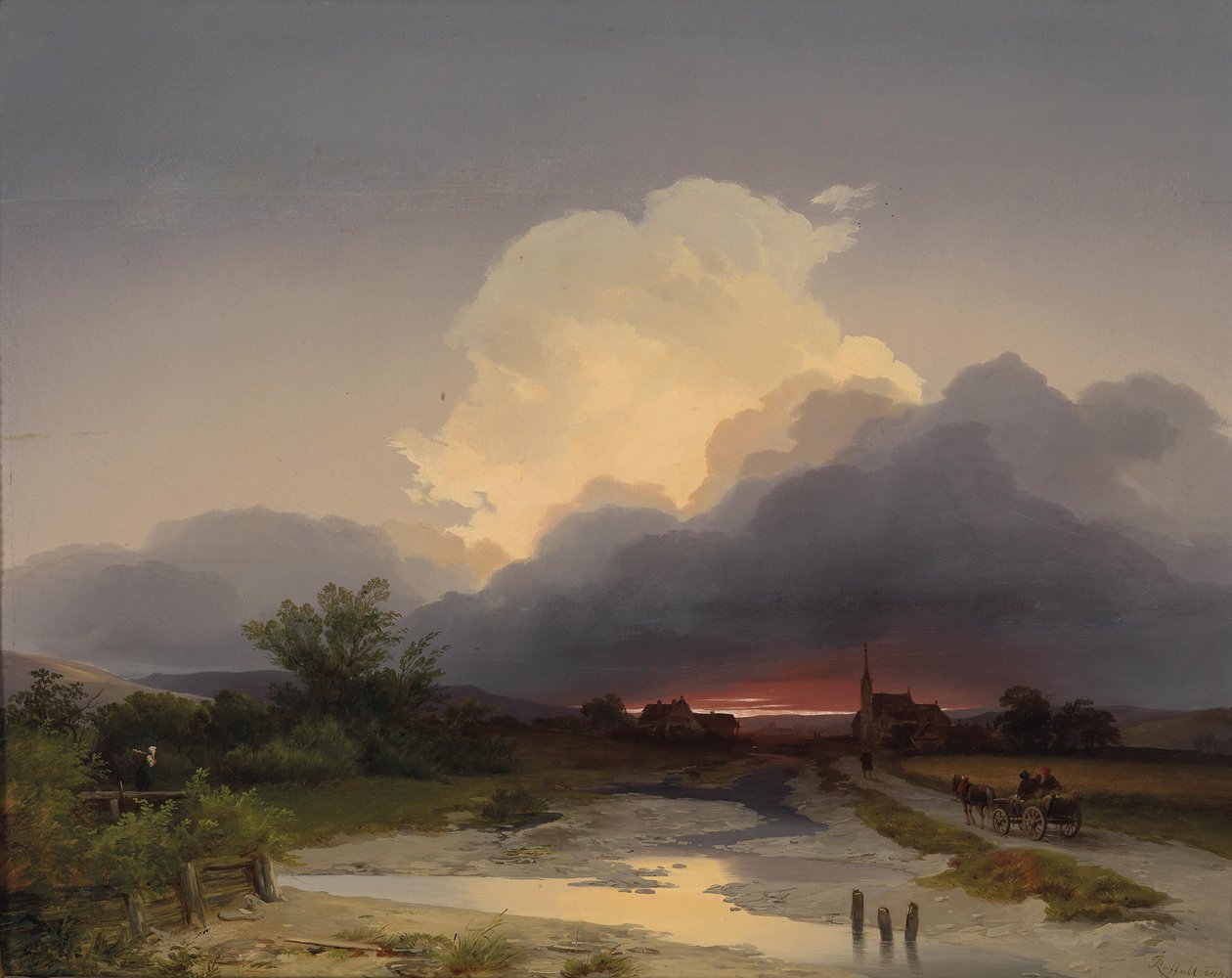Return at Sunset by Ignaz Raffalt