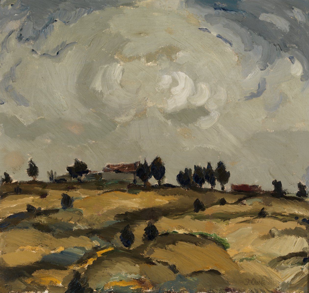 Autumn Landscape with Clouds by Ilmari Aalto