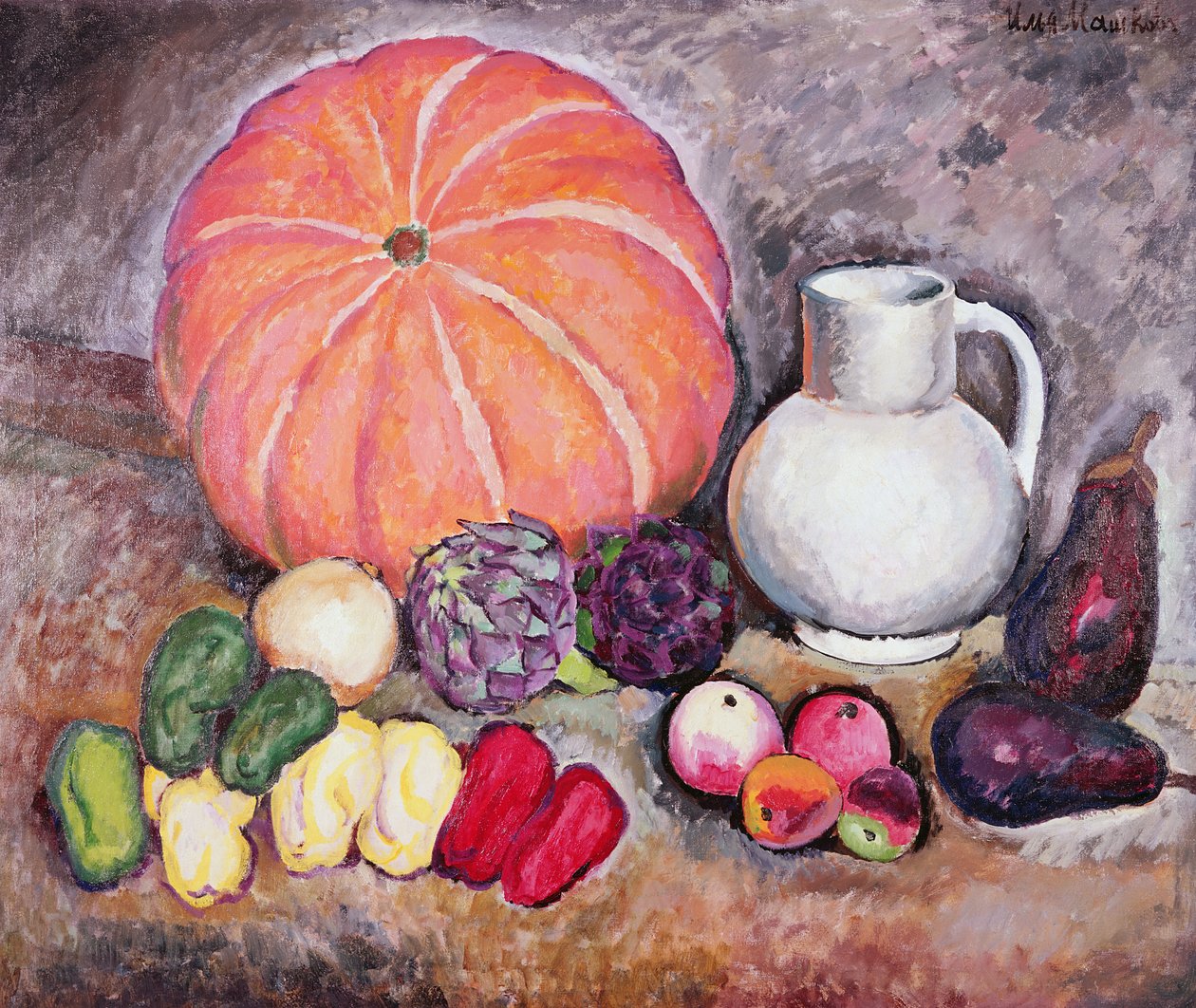 Still life with Vegetables by Ilya Ivanovich Mashkov