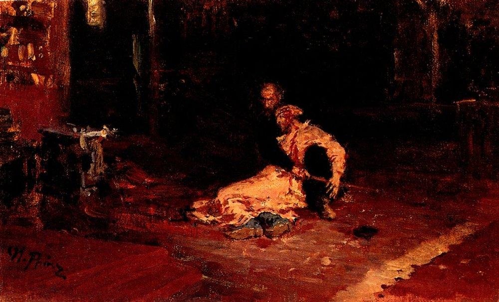 Ivan the Terrible and His Son Ivan by Ilya Efimovich Repin