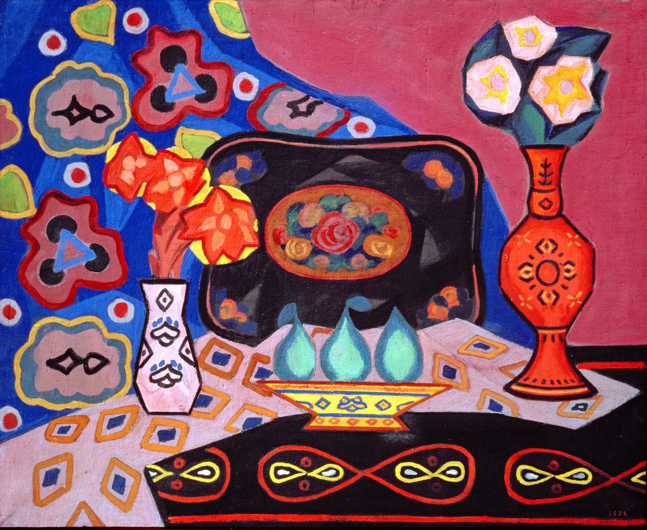 Still Life with Vases by Iosif Solomonovich Shkol
