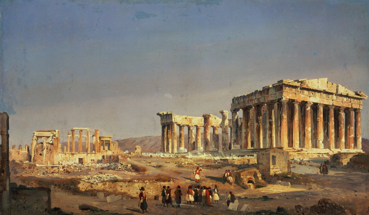 The Parthenon by Ippolito Caffi