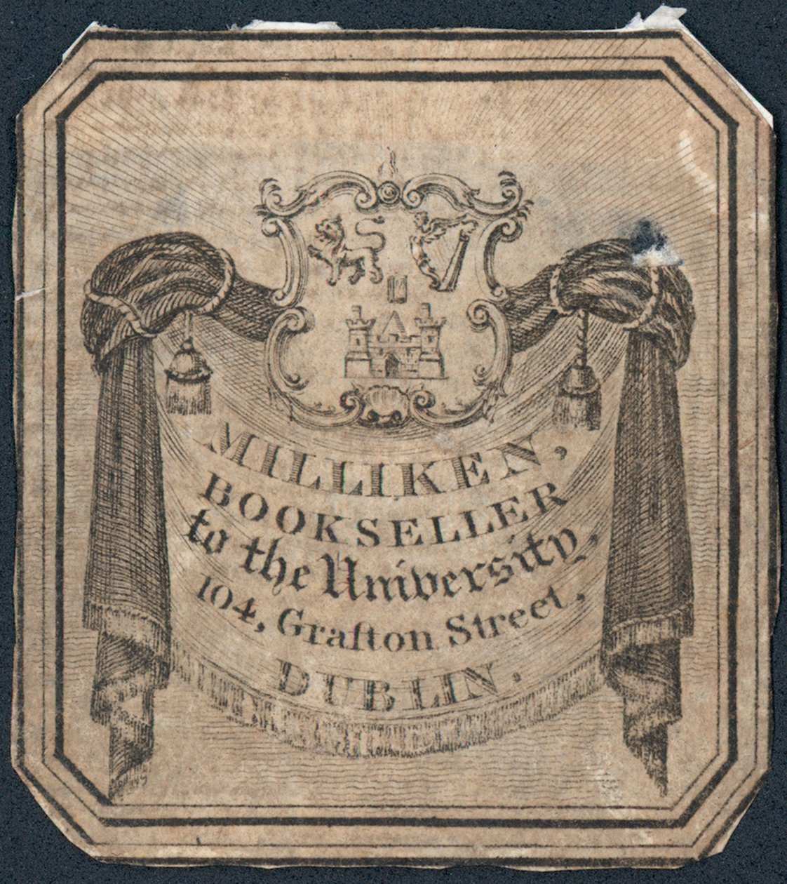 Trade Card, Milliken by Irish School