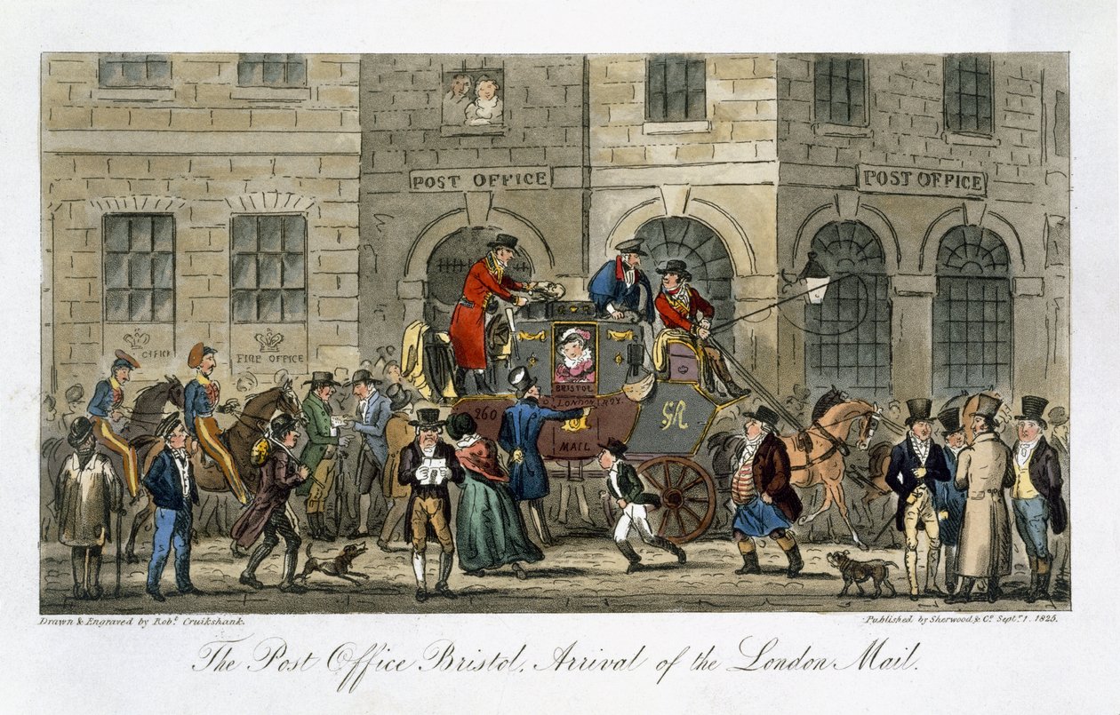 The Post Office Bristol, Arrival of the London Mail, from 