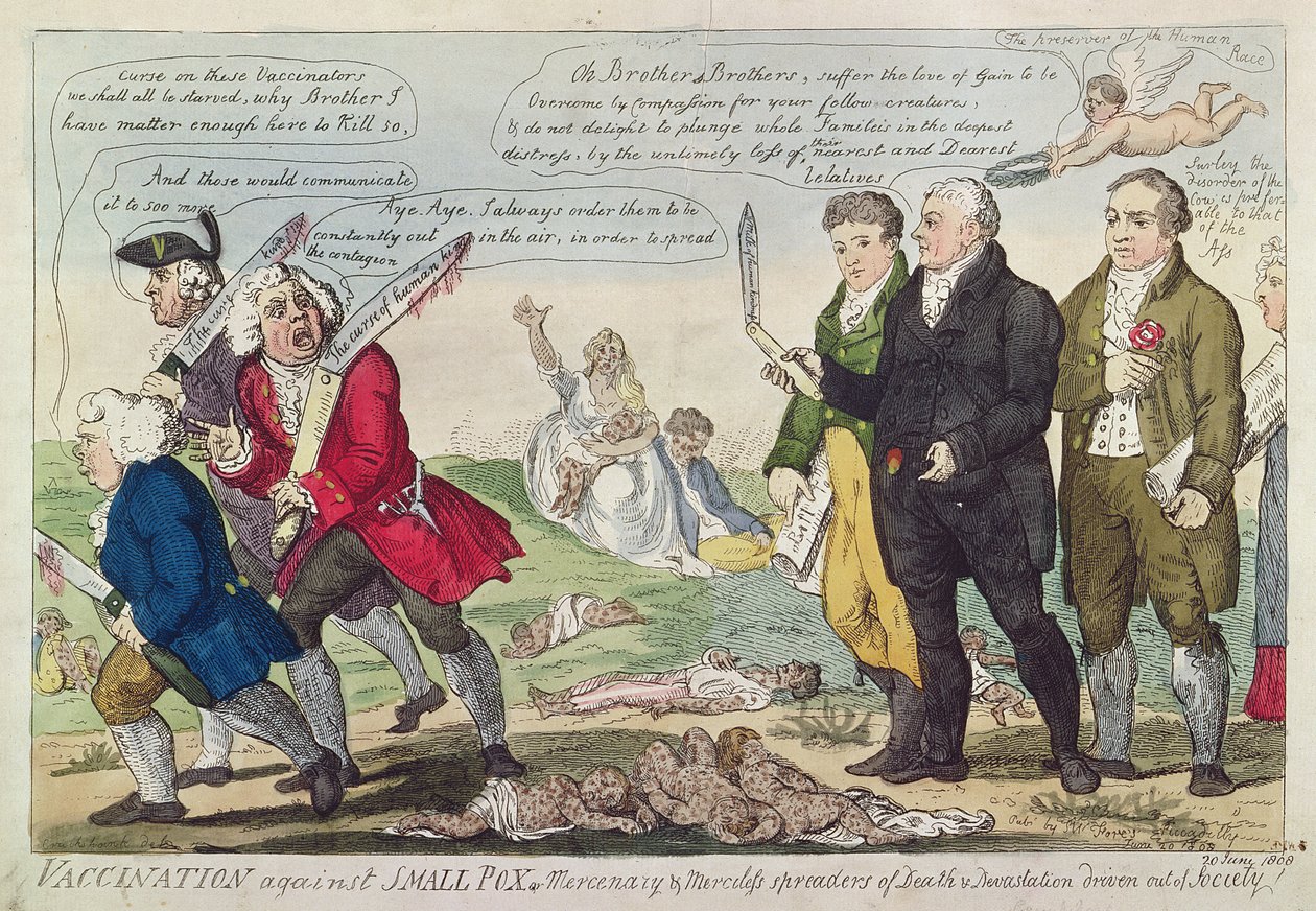 Vaccination Against Small Pox or Mercenary and Merciless Spreaders of Death and Devastation Driven Out of Society! by Isaac Robert Cruikshank