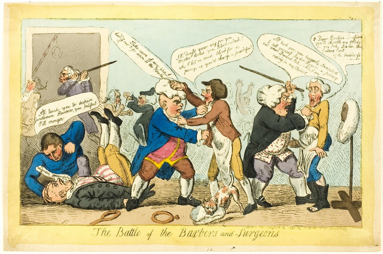 Battle of Barbers and Surgeons by Isaac Cruikshank